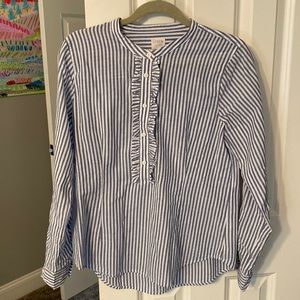 J Crew Striped Blouse - Medium